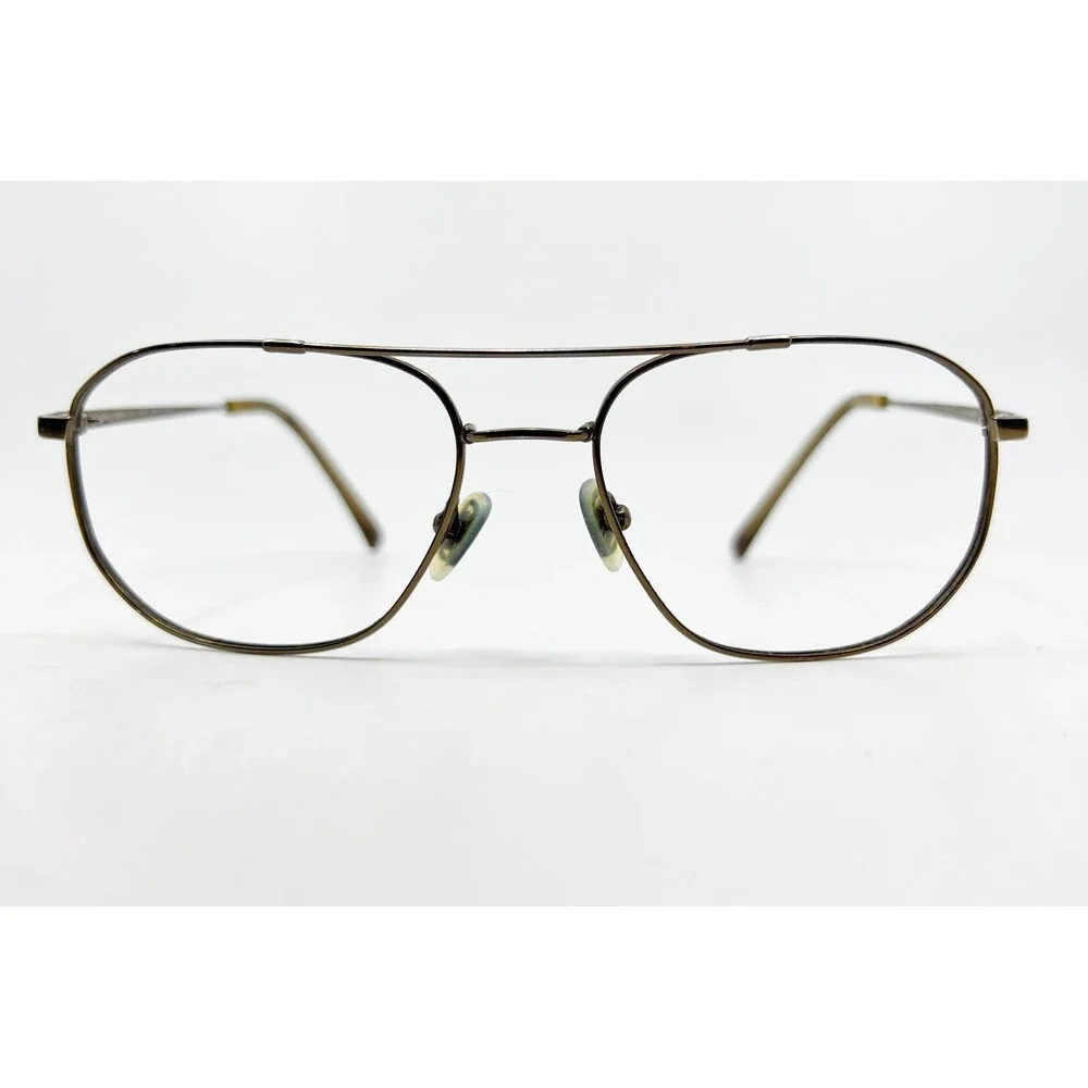Hilco Eyeglass Frames Mens Gold Aviator Z87-2 Safety SG 601 145 52mm